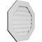 Ekena Millwork Octagonal Surface Mount PVC Gable Vent: Functional, w/ 3-1/2"W x 1"P Standard Frame, 26"W x 26"H GVPOC26X2601SF - alternate 4